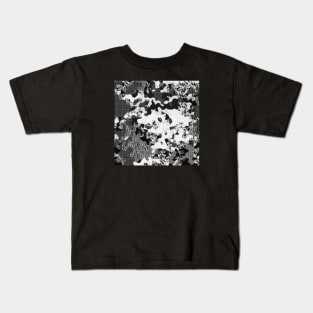 White Black Patch Patterns Kids T-Shirt